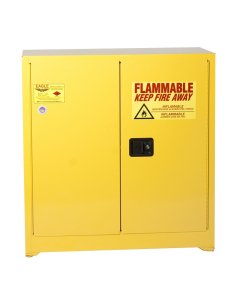 Eagle 1930 Self Close One Door Flammable Safety Cabinet, 30 Gallons, Yellow