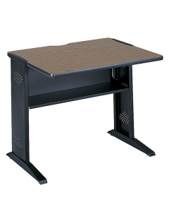 Safco 35.5" W Reversible Top Steel Computer Desk (Shown in Reversible Mahogany)