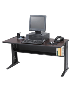 Safco 47.5" W Reversible Top Steel Computer Desk (Shown in Reversible Mahogany)