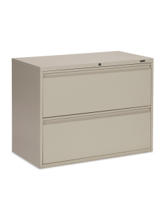 Global 1942P-2F12 2-Drawer 42" Wide Lateral File Cabinet, Letter & Legal (Shown in Desert Putty)