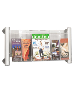 Safco Luxe 15" H 3-Compartment Magazine Rack