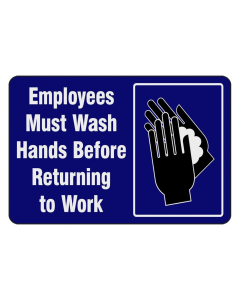 NoTrax 194 "Employees Must Wash Hands" Vinyl Back Nylon Safety Message Floor Mats