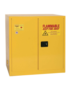 Eagle 1964 Manual Two Door Flammable Safety Cabinet, 60 Gallons, Yellow