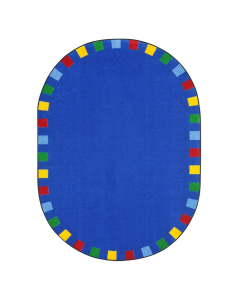 Joy Carpets On the Border Classroom Rug, Bright (Shown in Oval)