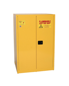 Eagle 9010 Self Close Two Door Flammable Safety Cabinet, 90 Gallons, Yellow