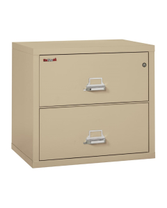 FireKing Standard 2-3122-C 2-Drawer 31" Wide Lateral Fireproof File Cabinet - Shown in Parchment