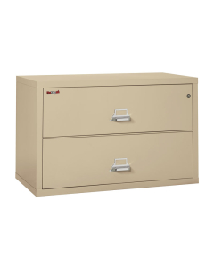 FireKing 2-Drawer 44" Wide 1-Hour Rated Lateral Fireproof File Cabinet - Shown in Parchment