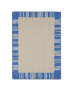 Joy Carpets Seeing Stripes Rectangle Classroom Rug, Pastel