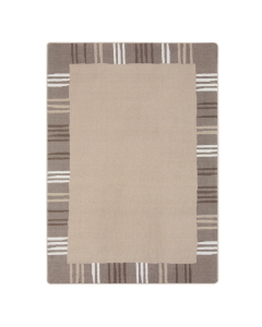 Joy Carpets Seeing Stripes Rectangle Classroom Rug, Neutral