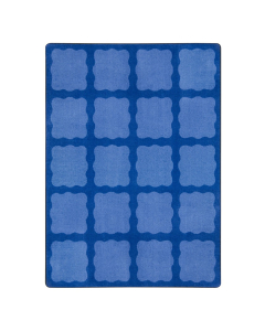 Joy Carpets Simply Squares Rectangle Classroom Rug (Shown in 5' 4" x 7' 8")