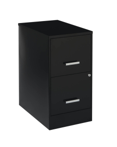 Hirsh SOHO 2-Drawer 22" Deep Smart Vertical File Cabinet, Black