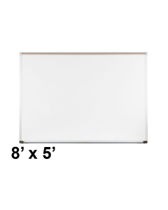 Best-Rite 8 ft. x 5 ft. Porcelain Magnetic Whiteboard with Aluminum Trim
