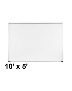 Best-Rite 202AL Aluminum Trim 10 ft. x 5 ft. Porcelain Magnetic Whiteboard
