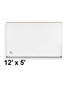Best-Rite 202AN Aluminum Trim 12 ft. x 5 ft. Porcelain Magnetic Whiteboard