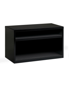 Hirsh Low Credenza With Open Shelves, Black