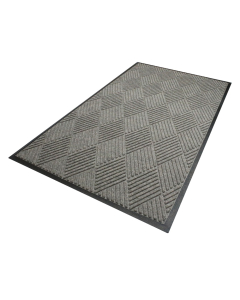 WaterHog Diamond 208 Rubber Back Polypropylene Indoor/Outdoor Scraper Floor Mats (Shown in Grey)
