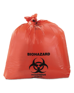 Heritage Healthcare 45-Gallon Biohazard Trash Can Liners, 75-Pack