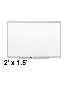 Quartet 2' x 1.5' Silver Aluminum Frame Classic Magnetic Whiteboard