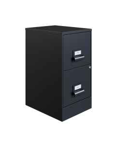 Hirsh SOHO 2-Drawer 18" Deep Premier Vertical File Cabinet, Letter, Black