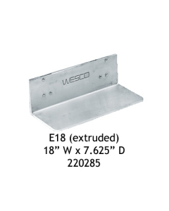 Wesco E18 Aluminum 18" W x 7.625" D Extruded Noseplate