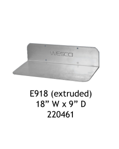 Wesco E918 Aluminum 18" W x 9" D Extruded Noseplate