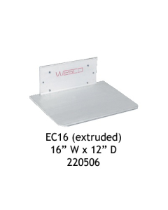 Wesco EC15 Aluminum Extruded/Recessed Heel Noseplate 16" W x 12" D for Curved Frame Only