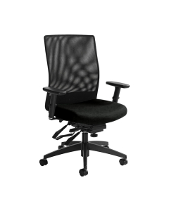 Global Weev 2221-3 Mesh and Fabric Mid-Back Office Chair (Shown in Black)