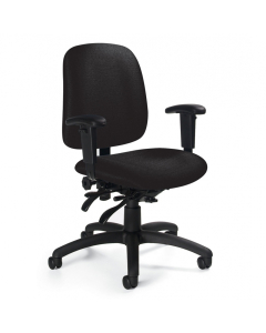 Global Goal 2237-3 Multi-Tilter Fabric Low-Back Office Chair (Shown in Black)