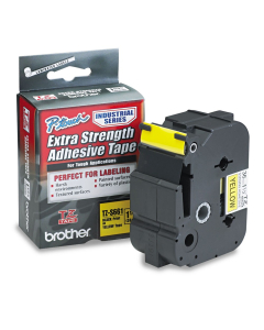 Brother P-Touch TZES661 TZe Series 1-1/2" x 26.2 ft. Labeling Tape, Black on Yellow