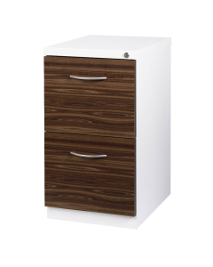 Hirsh 2-Drawer File/File Wood Front Pedestal, White