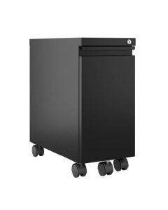 Hirsh 2-Drawer Box/File Mobile Zip Pedestal With Hidden Drawer, Black