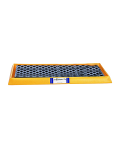 Ultratech 2352 54" W x 29.75" L Containment Tray with Grating, 14 Gallons, Yellow