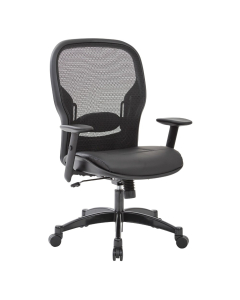 Office Star Professional Mesh-Back Eco-Leather High-Back Executive Office Chair (Model 2400E)