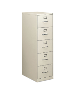 HON 5-Drawer 26.5" Deep Vertical File Cabinet, Legal Size (Shown in Light Grey)