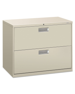 HON Brigade 2-Drawer 36" Wide Lateral File Cabinet, Letter & Legal Size (Shown in Light Grey)