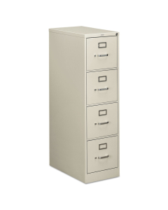 HON 4-Drawer 25" Deep Vertical File Cabinet, Letter Size (Shown in Light Grey)