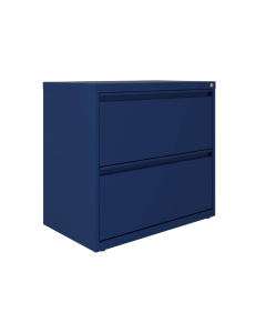 Hirsh SOHO 101 2-Drawer 30" Wide Lateral File Cabinet, Navy