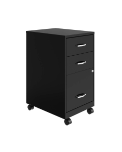 Hirsh SOHO 3-Drawer Box/Box/File Mobile Ultra Pedestal, Black