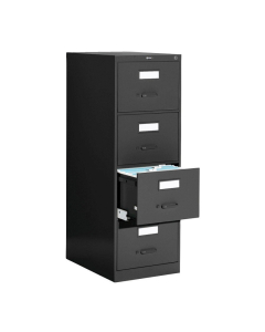 Global 25-450 4-Drawer 25" Deep Vertical File Cabinet, Legal (Shown in Black)