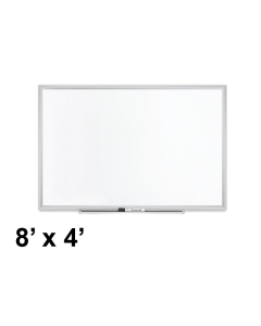 Quartet 2548 Premium DuraMax 8 ft. x 4 ft. Silver Frame Porcelain Magnetic Whiteboard