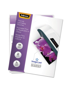 Fellowes ImageLast Letter-Size 3 Mil Laminating Pouches with UV Protection, 100/Pack