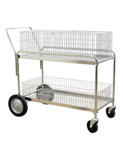 Wesco 250 lb Load 36" x 17.25" Wire Office Cart 272231