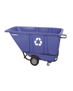 Wesco 1/2 S850BLRC 850 lb Load Poly Recycle Tilt Cart Dump Truck, Blue