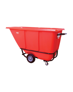 Wesco 1/2 S850R 850 lb Load Poly Tilt Cart Dump Truck, Red