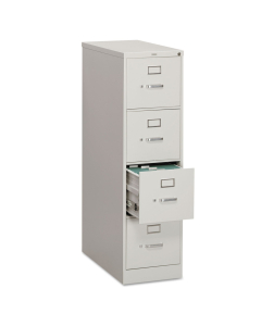 HON 4-Drawer 26.5" Deep Vertical File Cabinet, Letter Size (Shown in Light Grey)