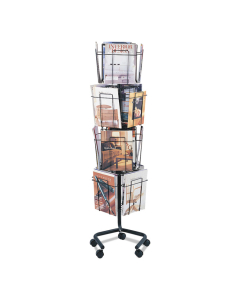Safco 60" H 16-Compartment Rotary Floor Display
