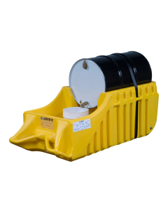 Just-Rite Ecopolyblend 28664 32" W x 72" L Spill Containment Indoor or Outdoor Use Caddy, 66 Gallons, Yellow