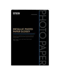 Epson Professional Media 13" x 19", 5.5 mil, 50-Sheets, Metallic Glossy Photo Paper