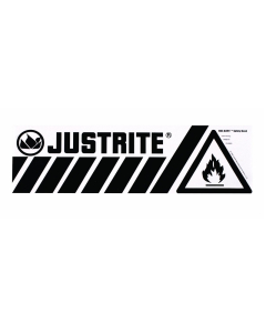 Just-Rite Haz-Alert 29003 Flammable Large Safety Band Label for Bottom of Safety Cabinet 