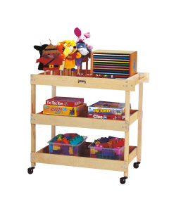 Jonti-Craft 3-Shelf Mobile Utility Cart (Toys Not Included)